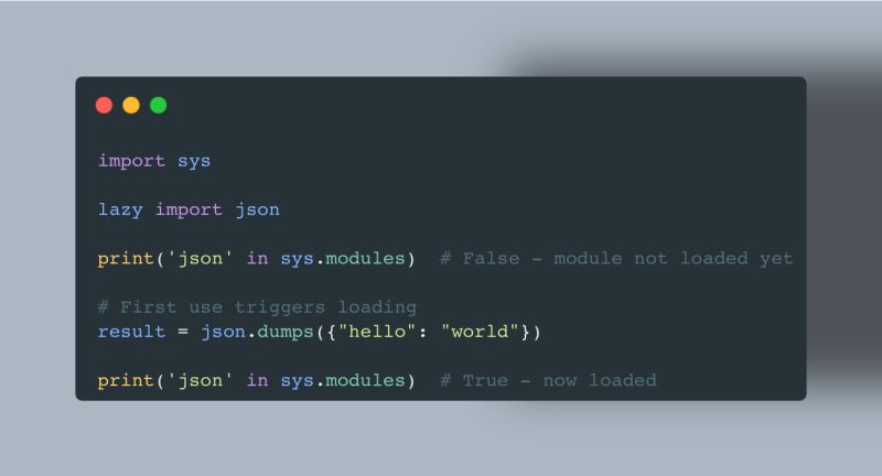 Screenshot of PEP 810 in Action